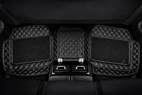 Image of SINEX Premium 7D car mat Full Set for BMW 6 Series Gt 630I | Luxury Leather Double Car Floor Mat Complete Set || 100% Waterproof and Washable Color : Black