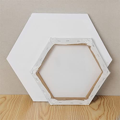 Peinture bricolage artisanat : plateau bois blanc hexagonal pour techniques mixtes