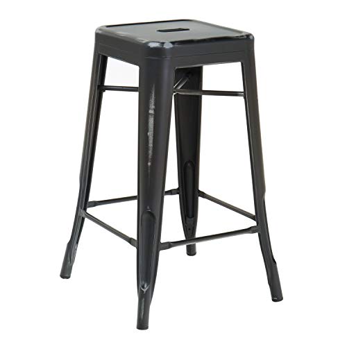 SKLUM Taburete Medio LIX Vintage Acero Negro - (Elige Color)