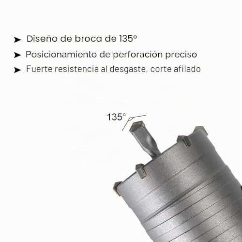 Miniatura 4 de Flintronic Brocas Sds Plus Hormigon, Brocas Para Martillo, Brocas Cruzadas Hormigon Broca De Impacto Para Hormigón, Cerámica Traje, Ø30mm,40mm,50mm