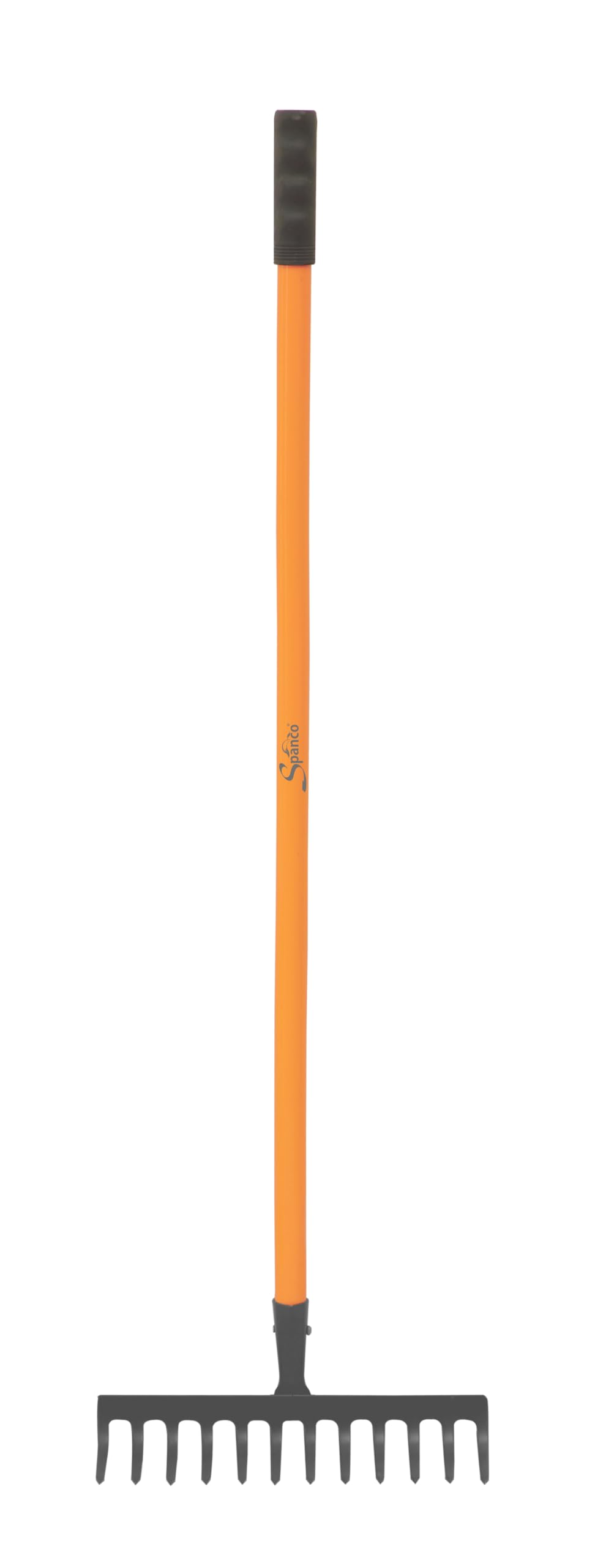 Spanco Heavy Duty Garden Rake (10 Teeth) with Long Handle for Quick Clean Lawn | Garden Leaf and Garbage Hand Cultivator | Garden Rake for Grass (SWHR-130)
