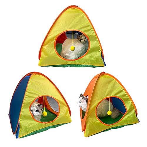 Tienda de campaña para gatos interactiva y plegable para terraza 8