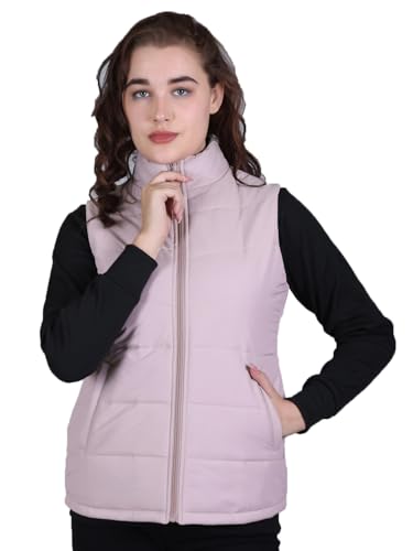 Image of RARE TIMES Women's Sleeveless Puffer Jacket | Winter Jacket for Women | Reversible Jacket for Women Winter Wear With 2 Zip Pocket (Pack of 1)