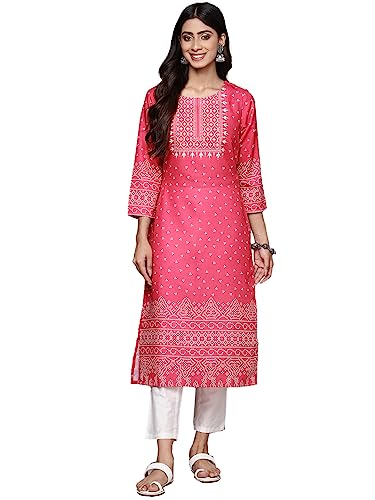 Image of ishin Women's Silk Ethnic Motifs Black Straight Kurta