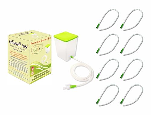 Image of SSK PVC Enema Kit 1500 ML for Home use with Instruction | Enema home kit for Adults Reusable & washable (Enema Set 1 & Individually Tube 7)