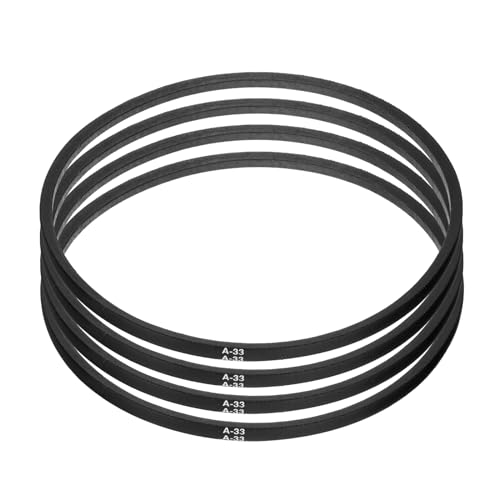 Image of uxcell 4pcs A33 or 4L350 Classic Wrapped Rubber V-Belt, 33 inch(841mm) Inside Circumference, A Profile V Belt