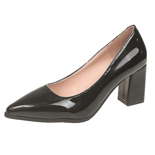 Talons hauts pour femmes avec bout pointu escarpins confortables talon épais