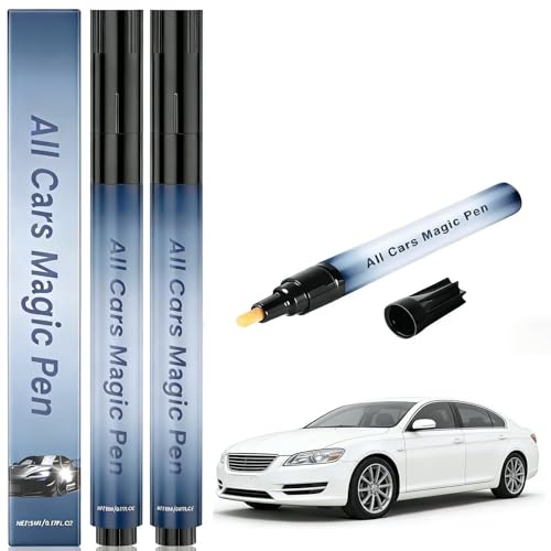Magic Car Scratch Removal Pen (2Packs) - Quick Repair Kit for All Cars Paint Scratches, Chip & Scuff Remover, Easy 3-Step Touch Up Pen, Waterproof & UV Resistant for All Vehicle Colors