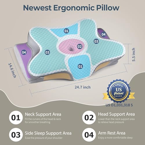 Cervical Neck Pillow with Cooling Cover