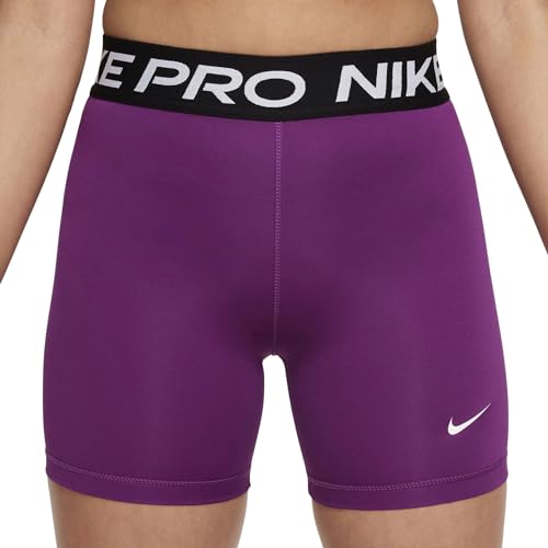 Image of Nike Girls' Pro Shorts (Little Big Kid), Viotech /Black /White