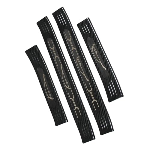 「トヨタ 新型 ハリアー 80系 2020年6月 全グレード」に対応 車外用品 ドア サイドステップガード カバー 敷居カバー ステンレス製 (カーボン柄)