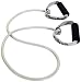 TheraBand Professional Latex Resistance Tubing with Handles For Physical Therapy, Lower Pilates, At-Home Workouts, and Rehab, Soft Handles, 50 Inch, Silver, Super Heavy, Advanced Level 2