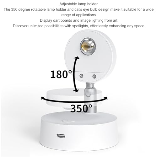 Spotlight LED rechargeable rotatif lampe de placard RVB 13 couleurs - 6