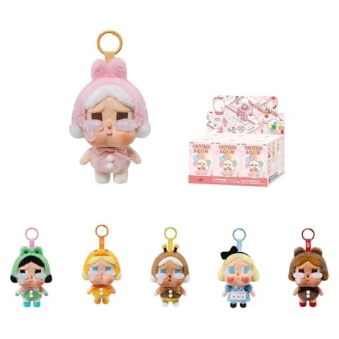 POP MART Crybaby Tears Factory Series - Vinyl face Plush Blind Box, 6PCs Crybaby Blind Box Figures, Random Design Action Figures Collectible Toys Home Decorations, Holiday Birthday Gifts, Whole Set Cover