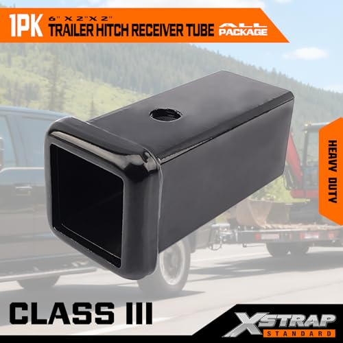 XSTRAP STANDARD 2" Hitch Reducer Sleeve Carbon Steel Adapter, Heavy Duty Carbon Steel Hitch Convertor for Tractor RV Truck Bike Rack Cargo Carrier Towing Usefor Track - image 7