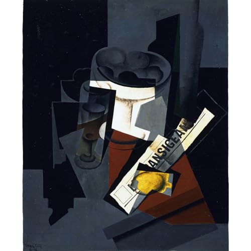 Juan Gris Nature Morte avec Journal, impression giclée d'art pour intérieur raffiné ARTICULOZY