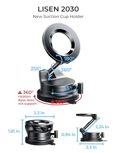 LISEN A608 MagSafe Suction-Cup Car Mount — view 9