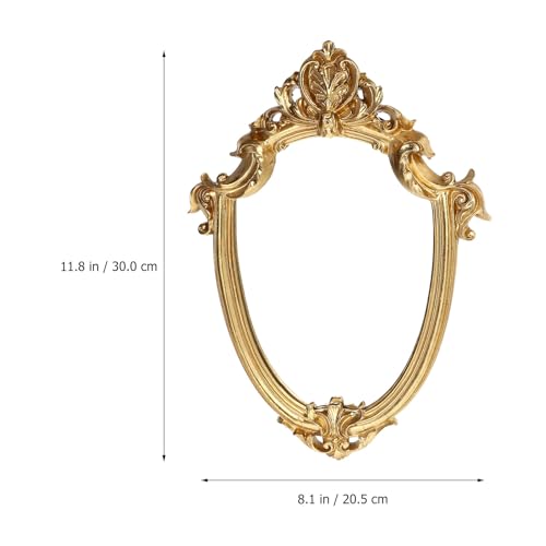 Miroir mural vintage dorée avec moulure sculptée décorative - 3