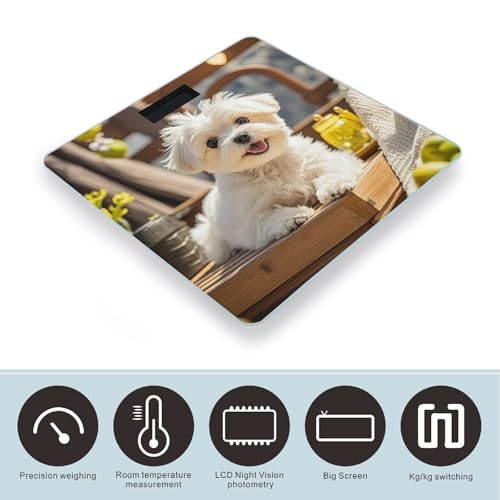 Báscula Digital para Baño Cute Maltese Puppy Dog miniatura 3