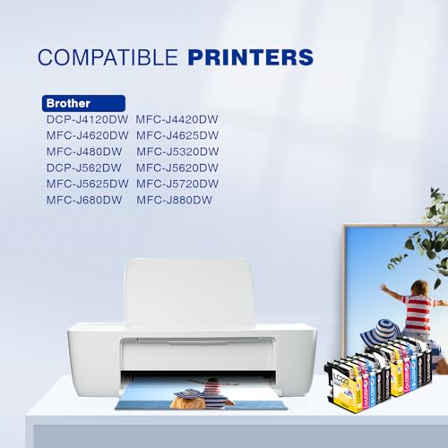 KINGWAY LC223 Ink Cartridges Replacement for Brother LC221 LC223 Ink Compatible with Brother DCP-J4120DW MFC-J5625DW MFC-J5320DW MFC-J4625DW MFC-J4620DW MFC-J5720DW MFC-J480DW MFC-J4420DW, 10 Pack