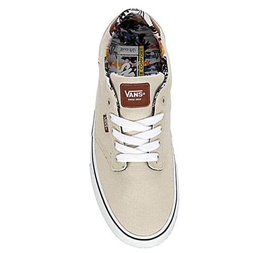 Vans Vans Men's Atwood Deluxe Sneaker, Aloha Oatmeal White, 13 M US