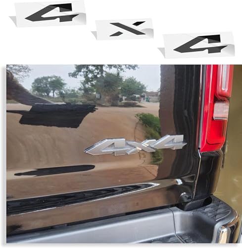 Image of Reflective Concepts 4x4 Emblem Overlay Decal Sticker -Fits: 2019-2026 Ram, NOT for Classic - (Color: Flat Black)
