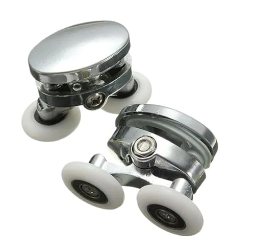 Rodillos de ducha de 25mm en aleación de zinc para repuesto de mamparas de baño 2 unidades