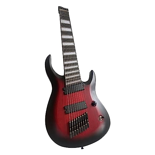 Amazon | 9弦カスタムヘッドレスファンフレットギター、24ステンレス