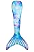 Fin Fun RTLX-WWV-08-MF - Aletas de Sirena (Talla M, 122-134 cm, para niños a Partir de 8 años), diseño de Ondas, Color Azul