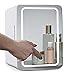 Bellezza Mini Frigo/cosmetico Portatile Frigorifero, Vetro Pannello + Illuminazione a LED, con Regolazione Calda e Fredda, usata for Il Trucco e Cura della Pelle, può Anche Essere utilizzato nelle c