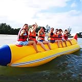 5 People,Bote Inflable En Forma De Banana | Remolcable con Jet Ski | Equipo De Deportes Acuáticos | Surf Y Juegos Acuáticos para Montar | Incluye Bomba De Aire