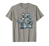 Cool Ghost Ship with Skull Argh Pirate T-Shirt