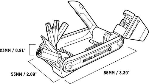 Miniatura 8 de Blackburn Wayside - Multiherramienta para bicicleta de 19 funciones (peltre exterior, talla única)