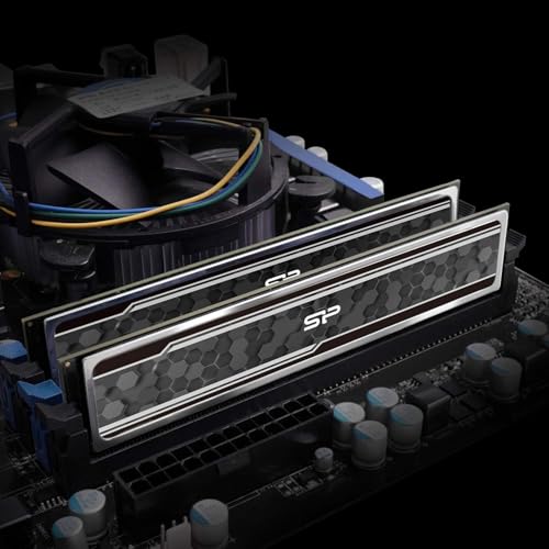 Image of Silicon Power Value Gaming DDR4 RAM 16GB (2x8GB) 3200MHz (PC4 25600) 288-pin CL16 1.35V UDIMM Desktop Memory Module with Heatsink Grey SU016GXLZU320BDAJ5