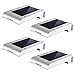 InnoGear Gutter Lights, 24 LEDs Outdoor Solar Lighting Wall Mount Motion Sensor for Security, IP65 Waterproof for Yard Porch Patio, Pack of 4