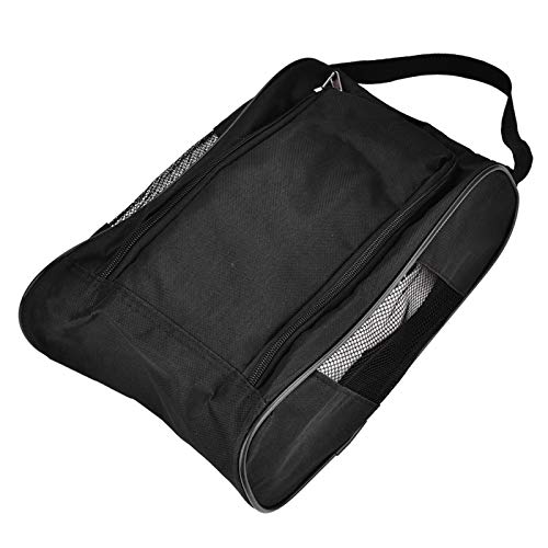 Yunir Sports Shoe Bag,Portable Breathable Golf Shoes Bag Light And Durable Nylon Shoes Case Pocket Pouch Storage Sports Accessory(Black) #TOP4