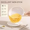 JEETEE 9.5 Inch Nonstick Frying Pan Stone Coating Cookware, Nonstick Omelette Skillet with Soft Touch Handle, Compatible with All Stoves #4