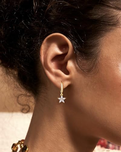 14K Gold Plated Dangle Earrings for Women - Dainty, Trendy, Hypoallergenic CZ Drop Earrings - Simple Long Dangling Jewelry2