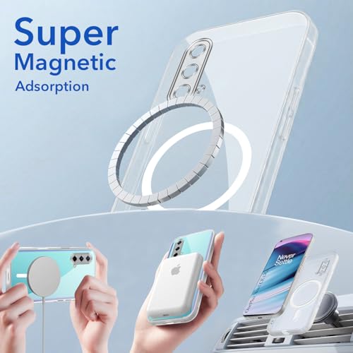 Image of Jkobi Lifetime Anti-Yellow MagSafe Compatible Clear Back Cover Case for OnePlus Nord CE 5G (Sleek Hard Crystal | Shockproof and Camera Protection)