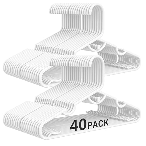 Image of PIGLOG Kids Clothes Hangers for Baby Clothes, Small Child Infant Toddler Hangers - Ultra Slim, Space-Saving, Strong & Durable Hanger - Ideal for Boys and Girls Closet, Clothing, Pants, Coats