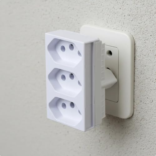 PINO ADAPTADOR TRES SAIDAS MONOBLOCO 2P+T 20A 250V BRANCO