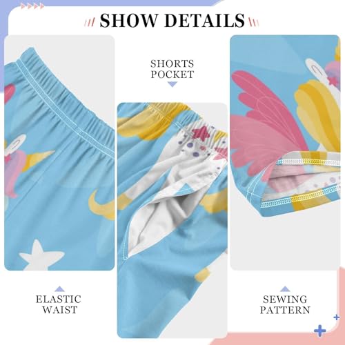 Magic Unicorn Boys Pants Boys Athletic Pants Long Pant for Boywith Pockets Wide-Leg Size 6-14Y4