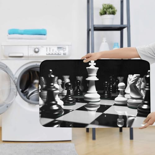 Tapis de bain noir et blanc pour une douche sécurisée - 8