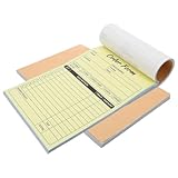 Veemoon Lot de 2 Carnets de Reçus pour Petites Entreprises 14 X 21 CM Bloc-Notes de Comma...