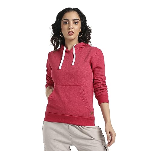 Image of PINACOLADA Women's Pullover Hoodie with Kangaroo Pockets for Casual Wear | Hooded Neck | Long Sleeve | Drawstring Closure | Cotton Sweatshirt Crafted with Comfort Fit for Everyday Wear