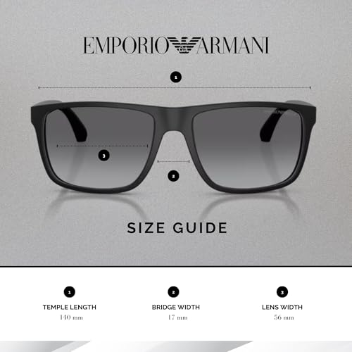 EMPORIO ARMANI EA4033 Square Sunglasses For Men +BUNDLE with ACCESSORY EYEWEAR KIT4