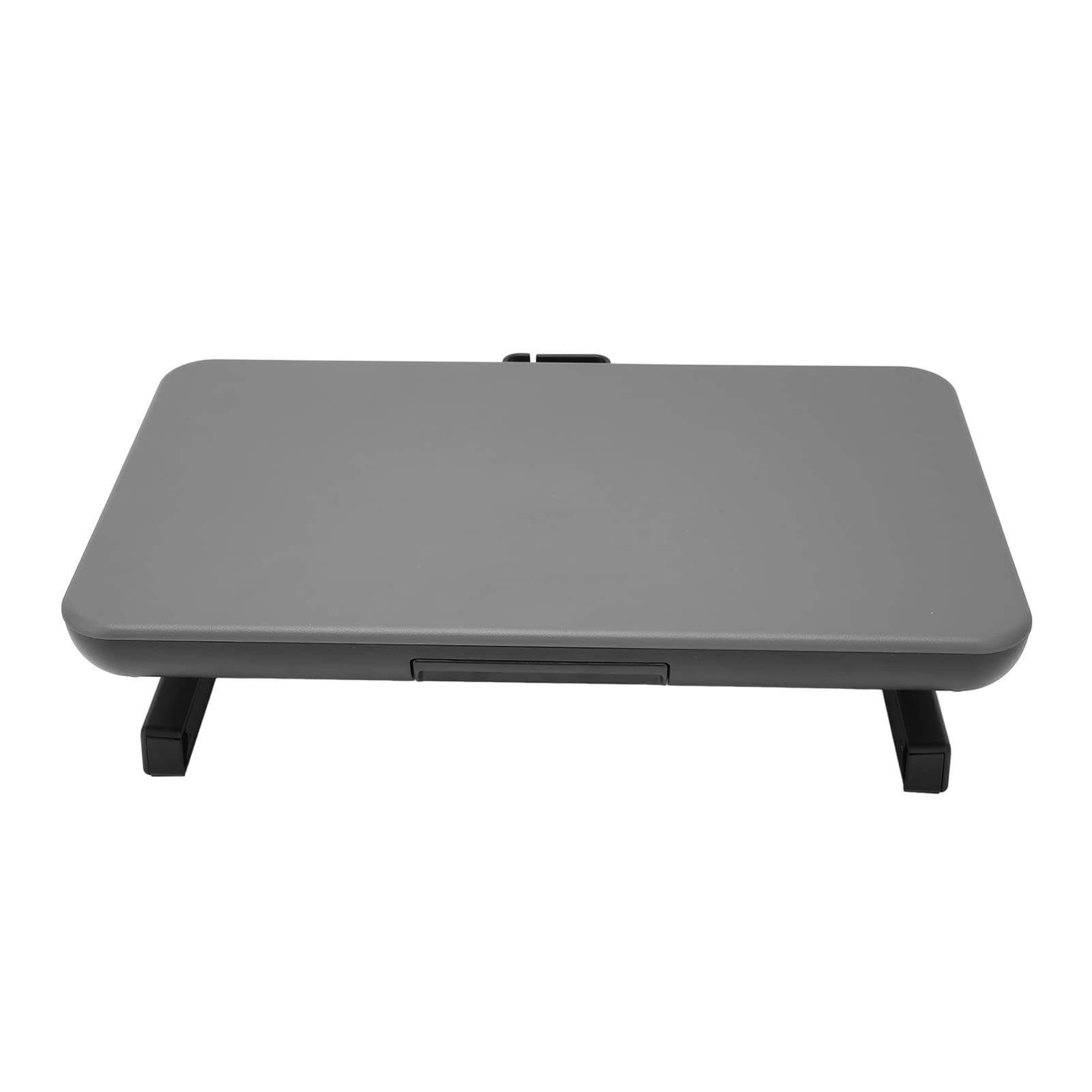 Treppiede per computer a forma di L, supporto ergonomico per scrivania con cassetto portaoggetti e clip per la gestione dei cavi, stabile 20 kg in metallo, supporto da scrivania in plastica