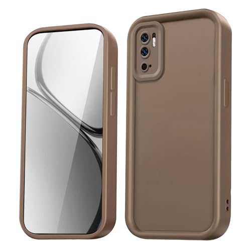 Custodia per Xiaomi Redmi Note 10 5G Poco M3 Pro 5G Cover Carcasa Anticaduta con Bordi Rinforzati e Design Semplice - marrone silicone