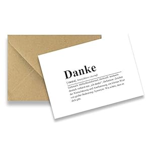 Friendly Fox Dankeskarten – 12 Dankeschön Karten – Danke Definition – Blanko Karten Danke Karten Set mit Umschlägen…