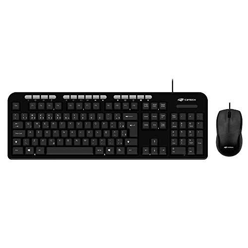 Teclado + Mouse C3 Tech USB preto KT-100BK